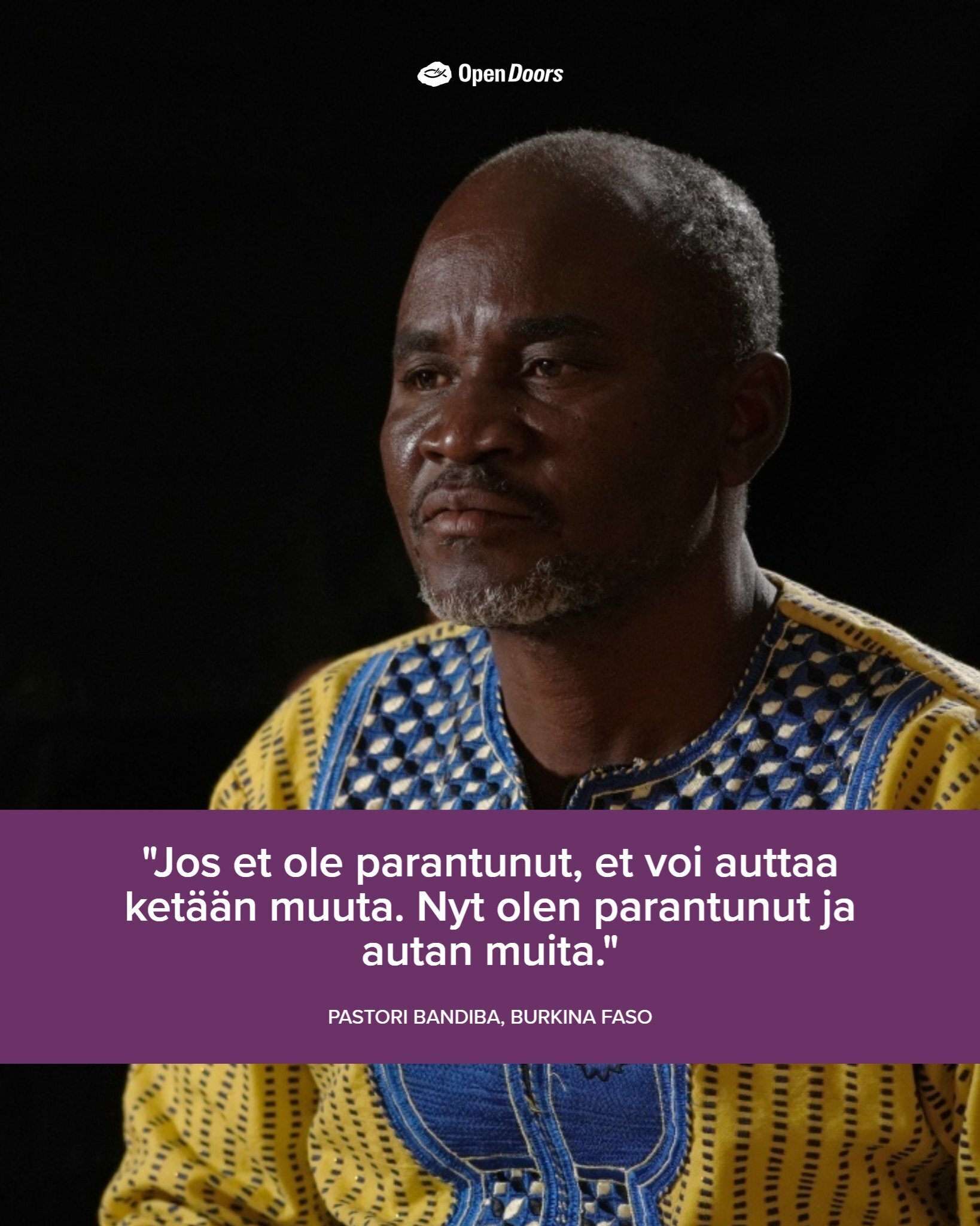Pastori Bandiba löytää paranemisen väkivallan jälkeen Burkina Fasossa