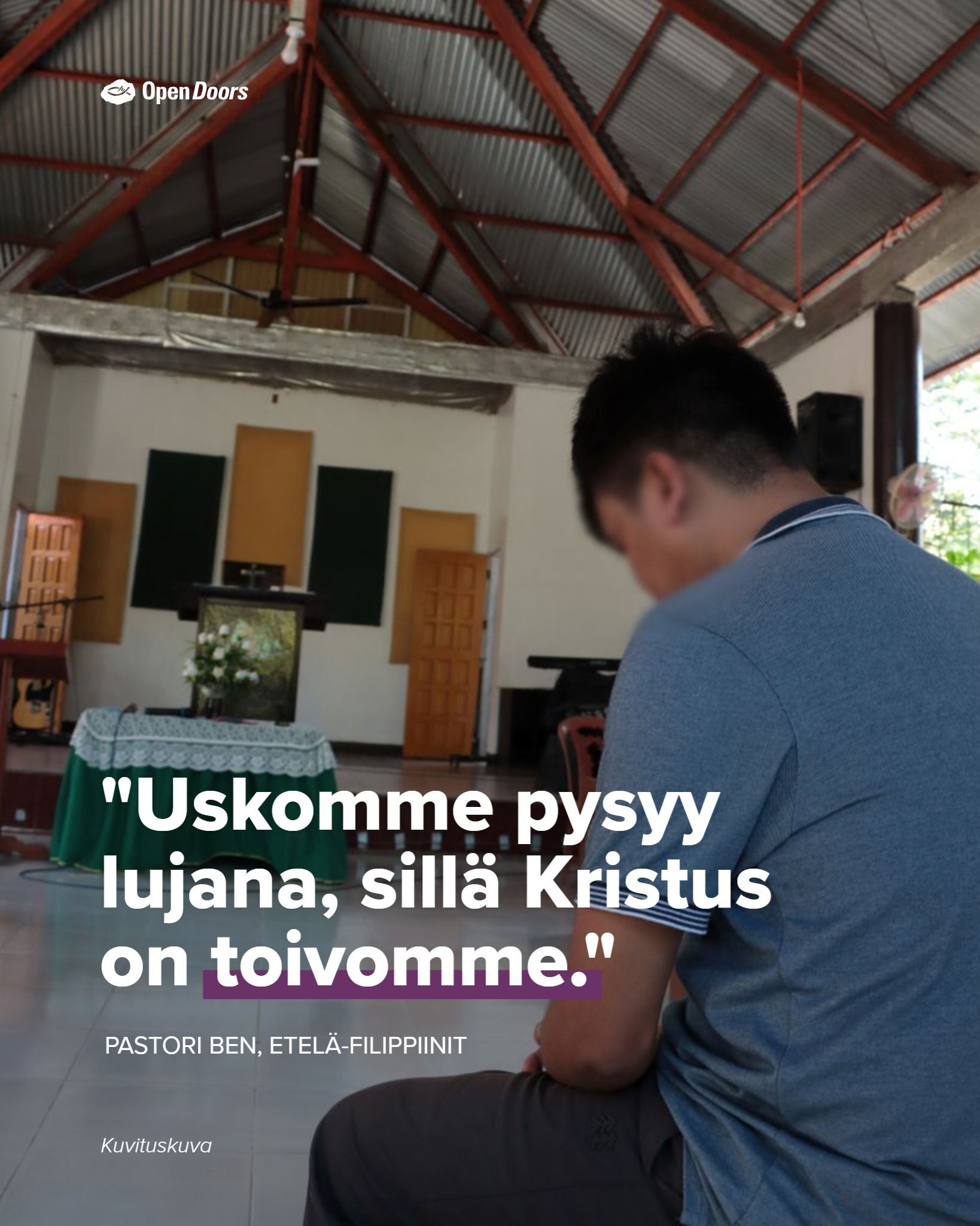 Pastori Benin seurakunta Filippiineillä pysyy lujana uskossaan uhkauksista huolimatta