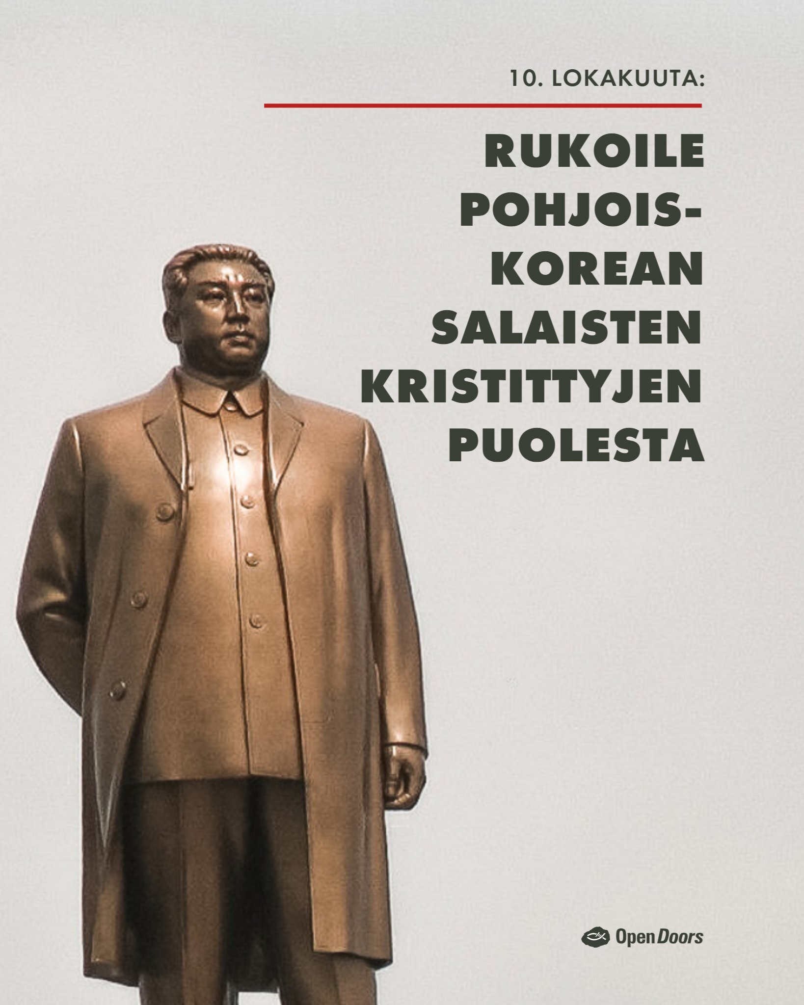 Rukoile Pohjois-Korean salaisten kristittyjen puolesta, jotka kohtaavat uskollisuusvaatimuksia tänään